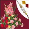 Pearl Rakhi + Special flower basket - Click here to View more details about this Product